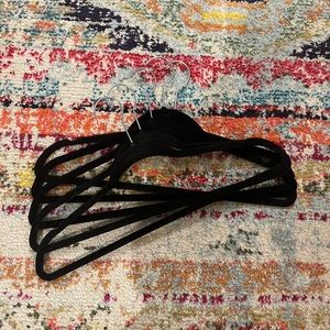 5 Black Velvet Hangers